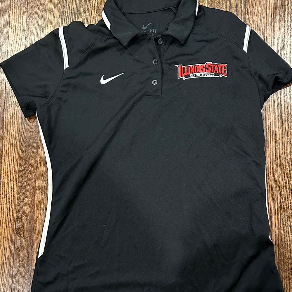 Illinois State Nike Women's Black and White Polo Shirt